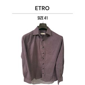 Etro Men's Geometric Patterned Shirt in Purple